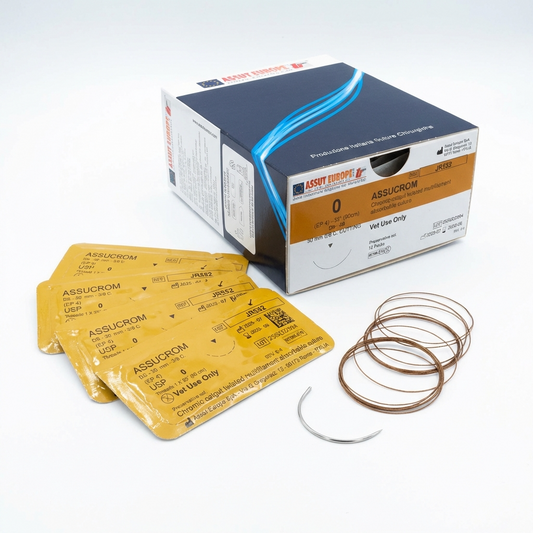 Assucrom veterinary chromic catgut sutures
