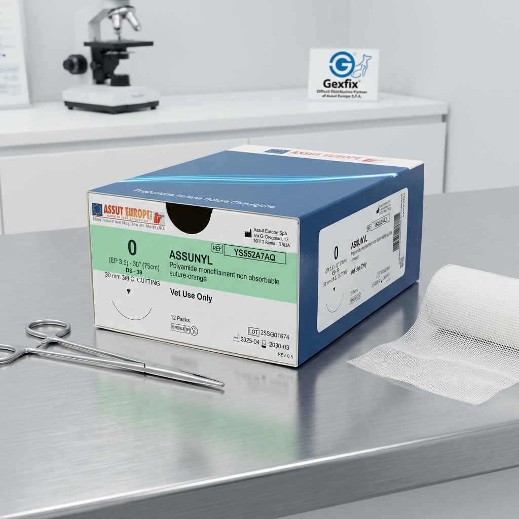 Assunyl polyamide veterinary sutures packaging
