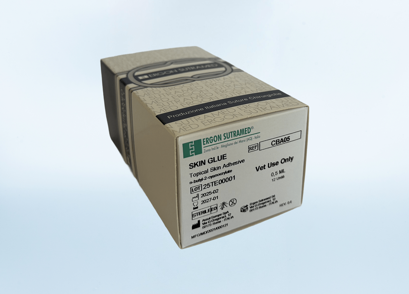 Skin Glue – Topical Adhesive, 0.5ml (Box of 12), Veterinary Use Only