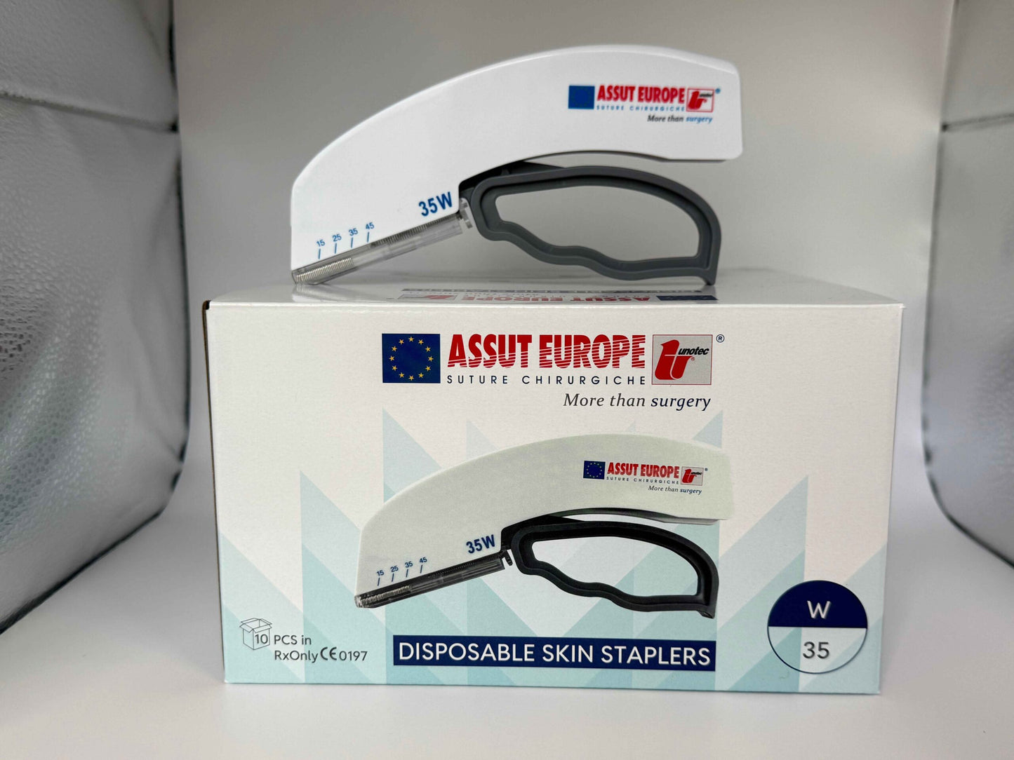 Disposable Skin Stapler – Wide, 35 Staples (Box of 10), Veterinary Use Only