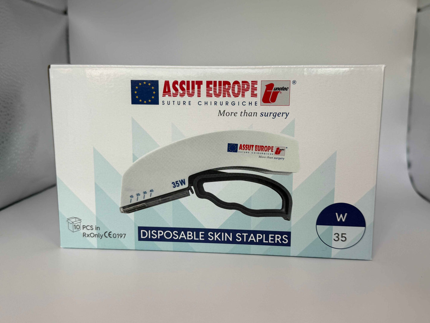 Disposable Skin Stapler – Wide, 35 Staples (Box of 10), Veterinary Use Only