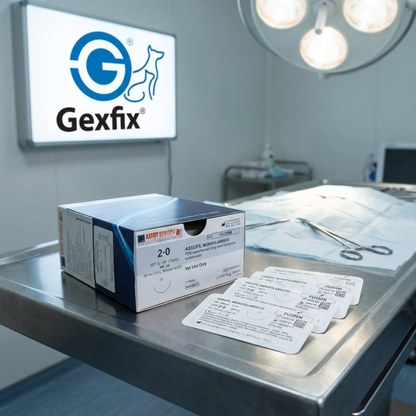 Assufil veterinary surgical sutures packaging