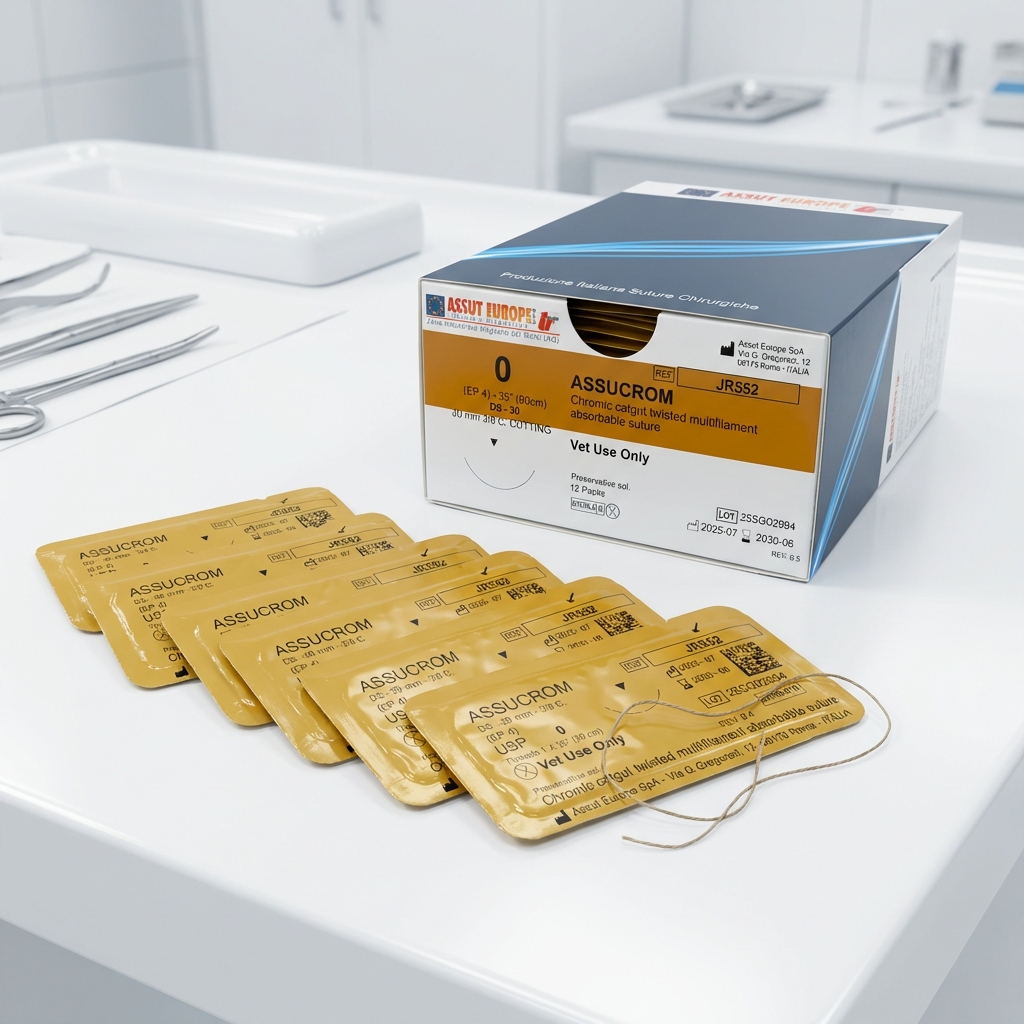 Assucrom chromic veterinary catgut sutures