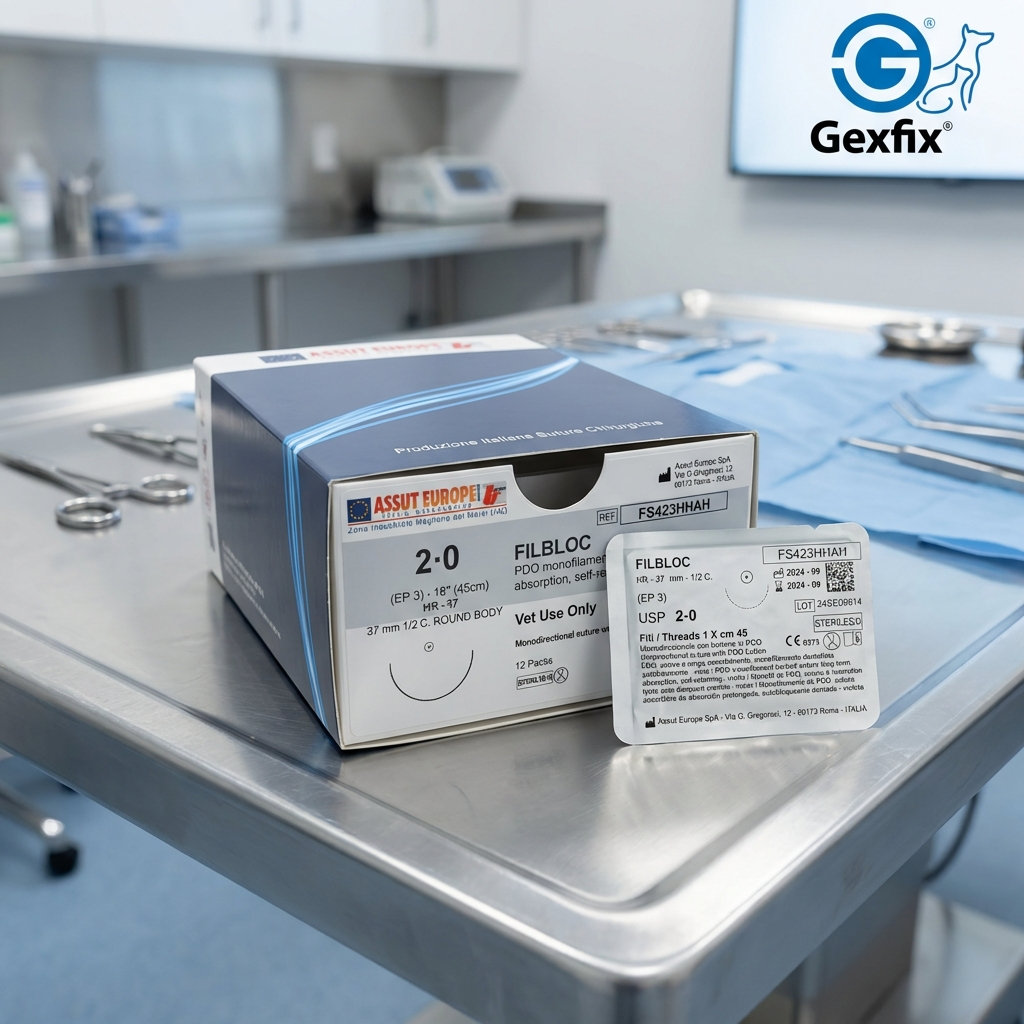 Absorbable PDO veterinary surgical sutures