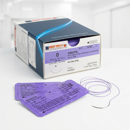 Assufil braided absorbable suture packaging