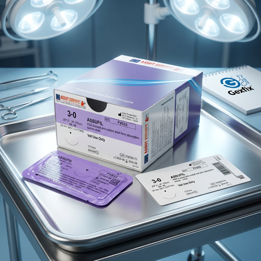 Assufil PGA veterinary surgical sutures box