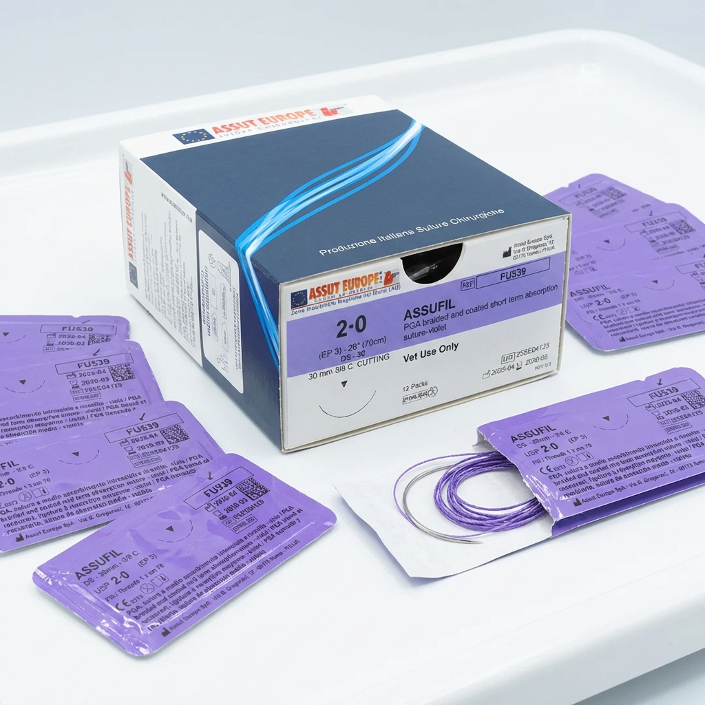 PGA braided surgical suture sterile packs