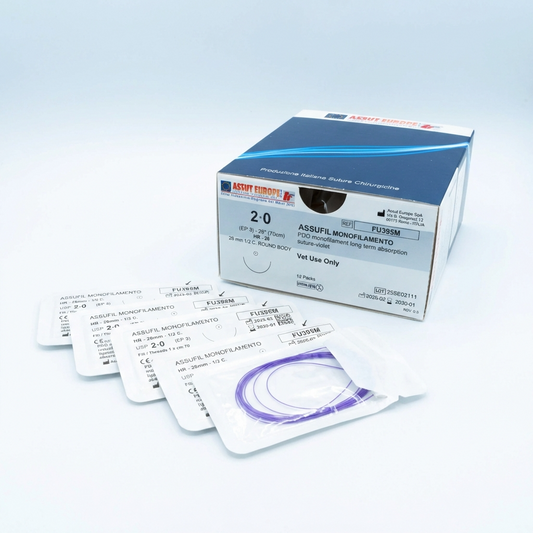 Assufil veterinary absorbable sutures packaging