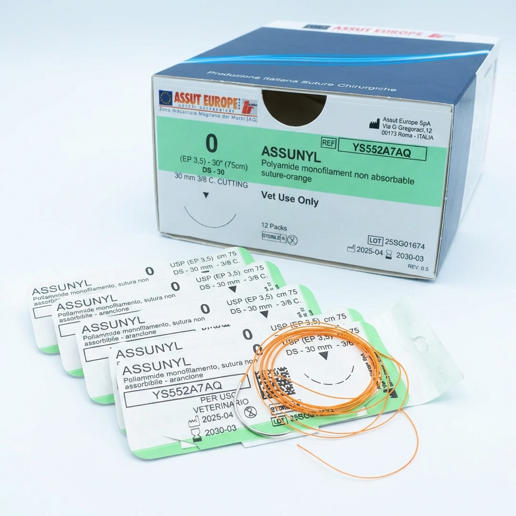 Assunyl polyamide veterinary sutures packaging