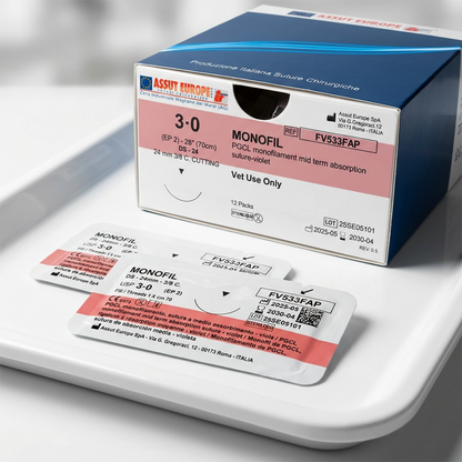 Monofil 3-0 veterinary suture packs