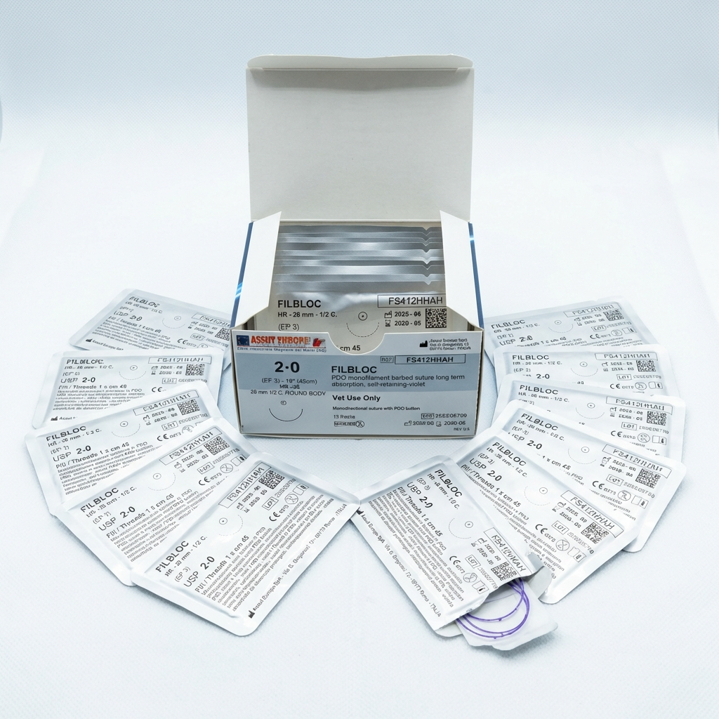 Filbloc PDO veterinary barbed sutures pack