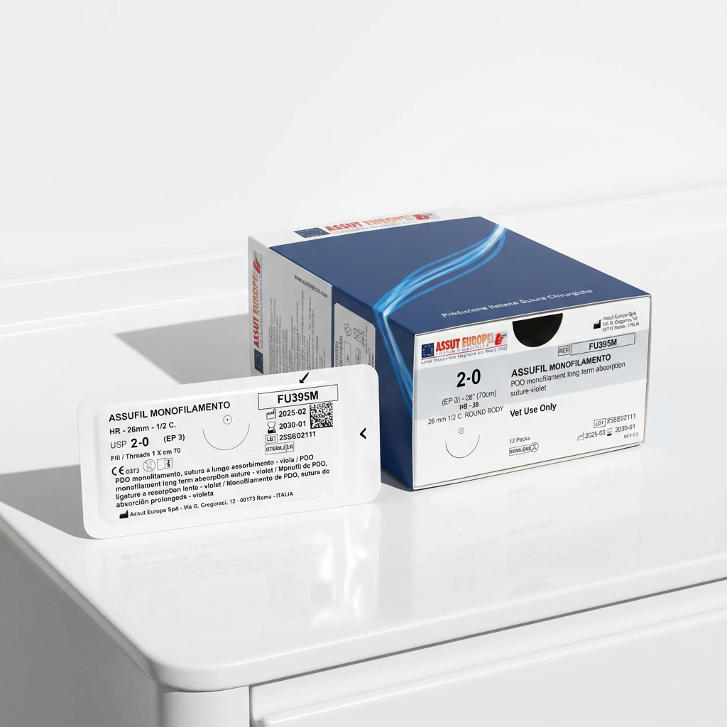 Assufil PDO veterinary monofilament sutures