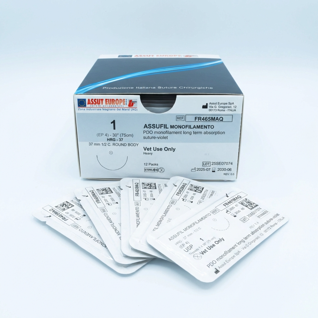 Assufil PDS veterinary sutures packaging